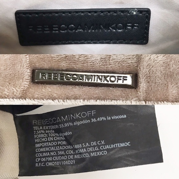 Rebecca Minkoff Mini MAC Velvet Crossbody Bag Tan - Picture 9 of 16